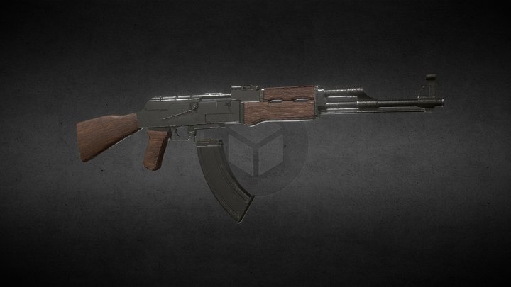 AK47 Weathered – Modelo 3D gratuito STL