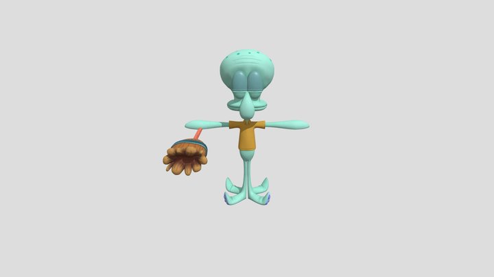 Squidward Tentacles 3D Model