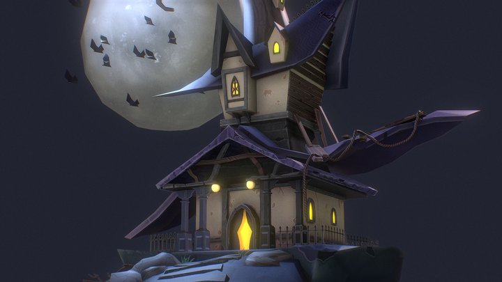Lowpoly Witch House 3D Model