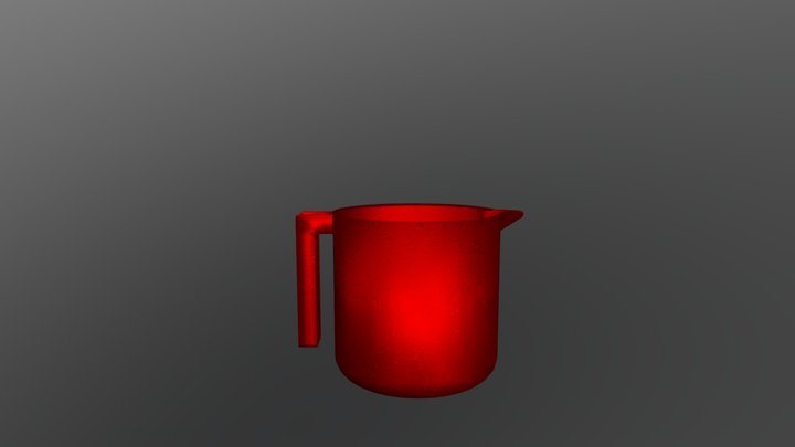 Low Poly Red Mug For Game Dev 3D Model
