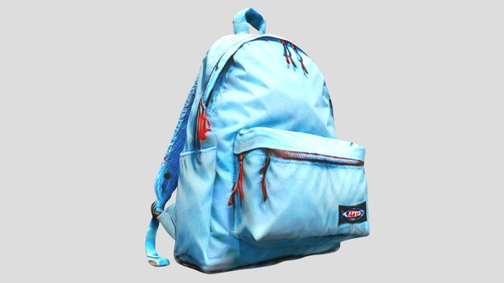 Light Blue Eastpak-like backpack 3D Model