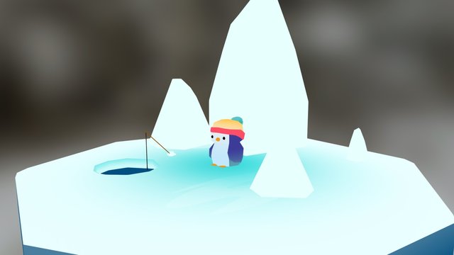Lonely Little Penguin 3D Model