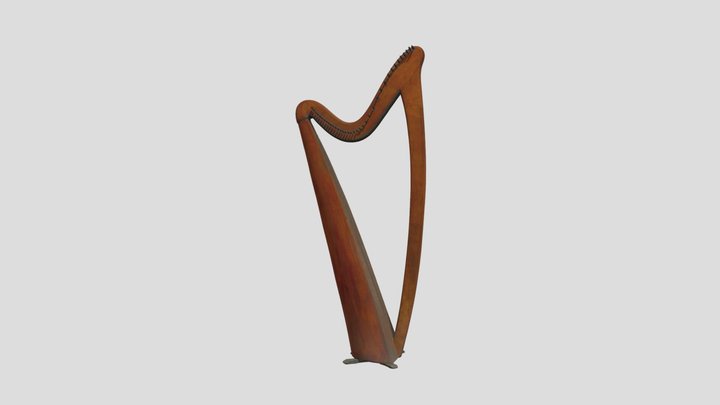 Egan Irish harp (National Museum of Ireland) 3D Model