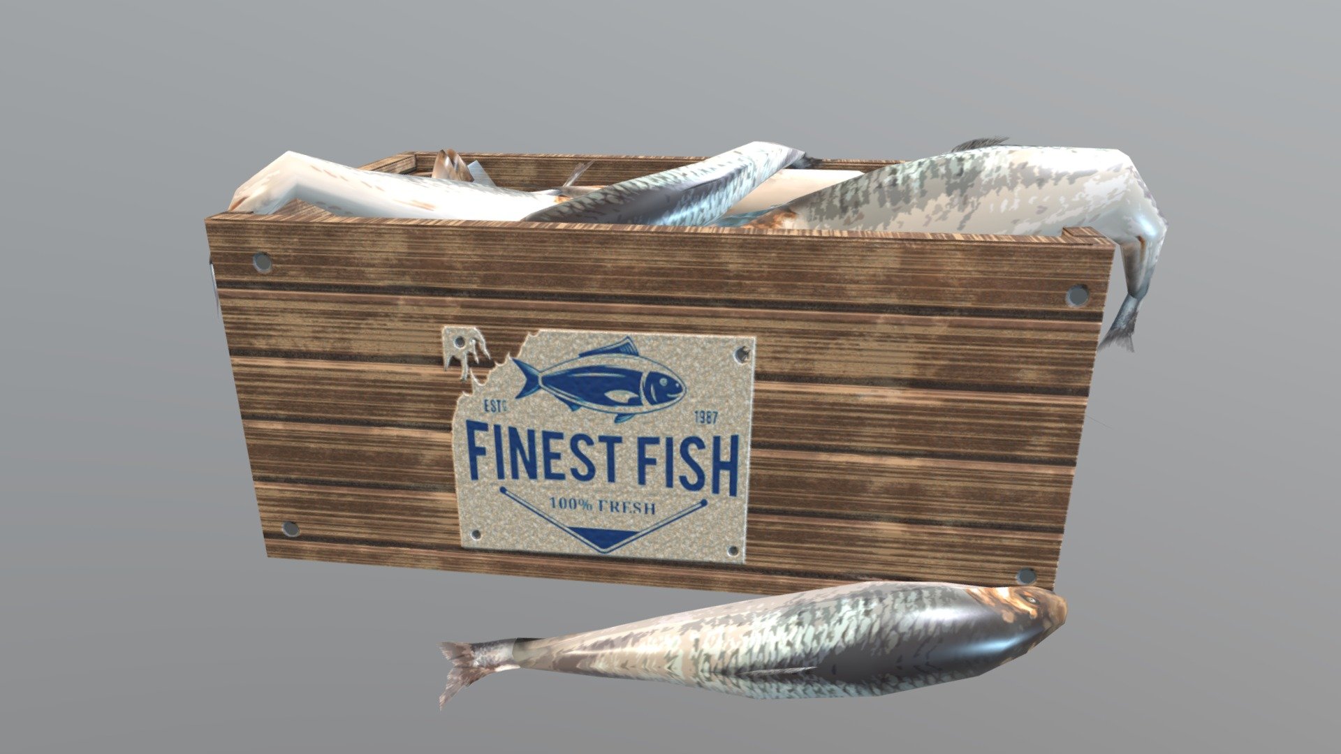 Box of fish - Download Free 3D model by Chenchanchong [9d372e6] - Sketchfab