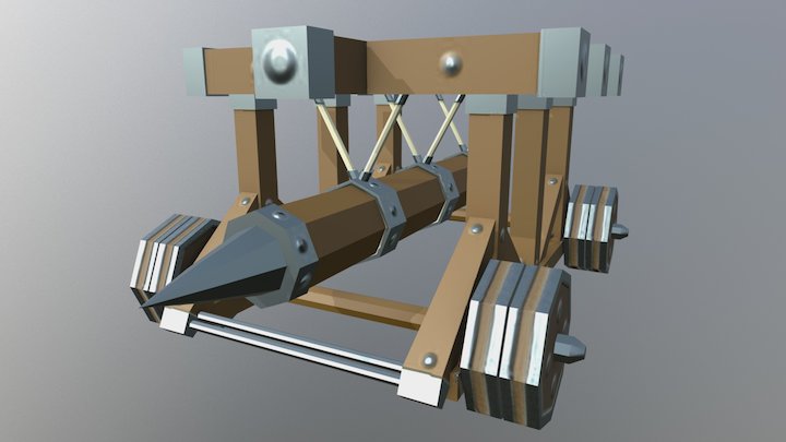 Battering Ram - Siege Equipment Assets 3D Model