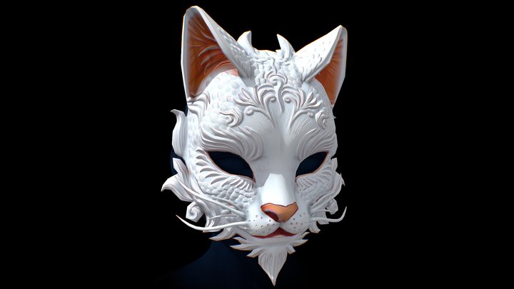 Ryu Neko Mask 3D Model