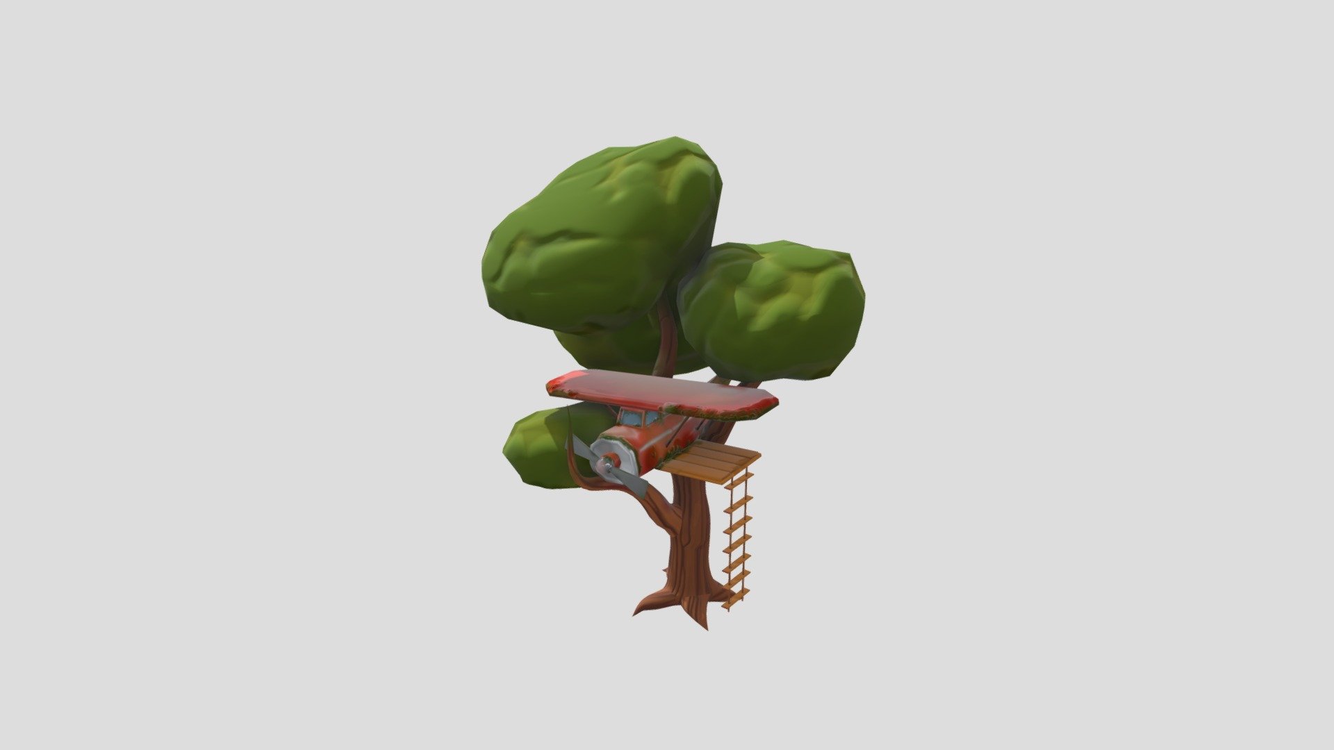 Plane Treehouse - 3D model by kyrazendman [9d393a7] - Sketchfab