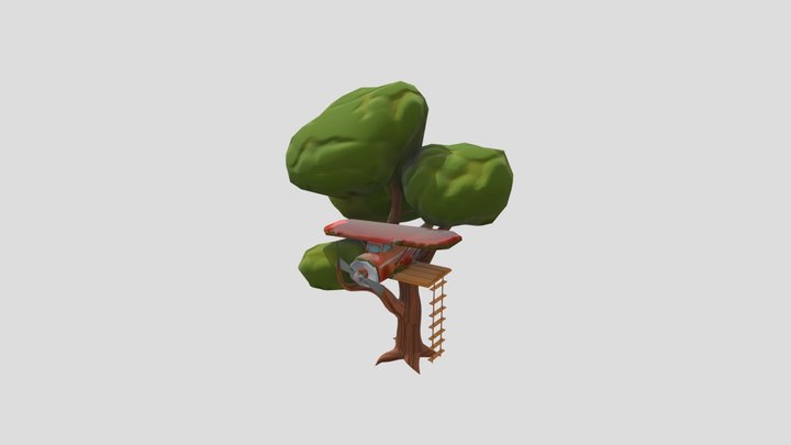Plane Treehouse 3D Model