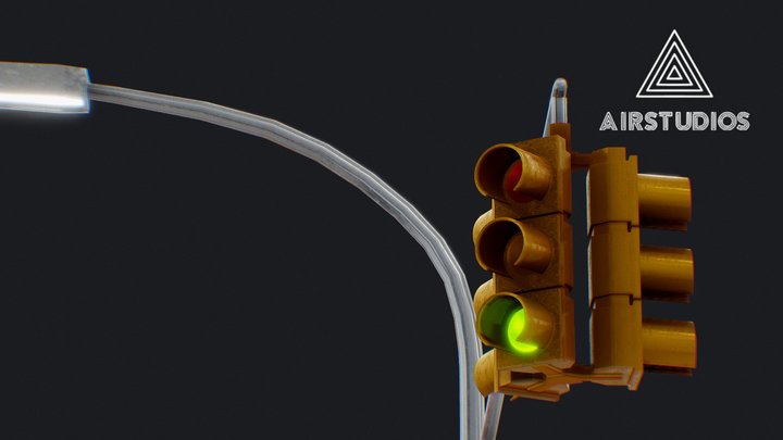 New York Traffic Lights 3D Model