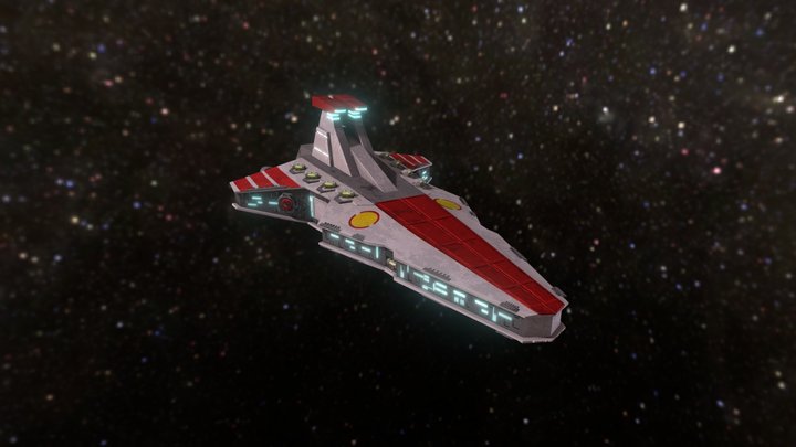 3DModeling + Texturing Practice Republic Venator 3D Model