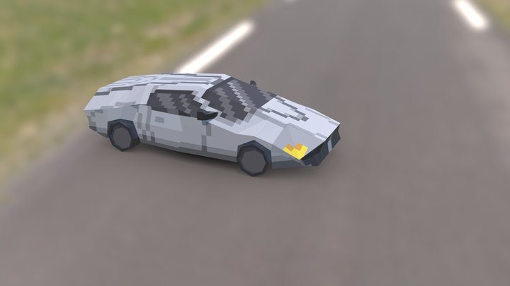 Low-Poly Sports car 3D Model