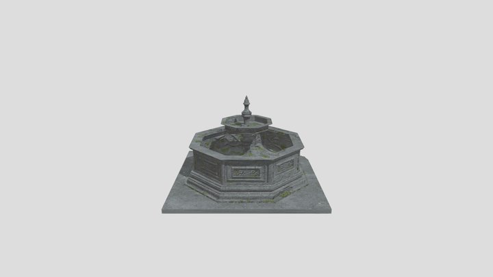 High-Poly Fountain 3D Model