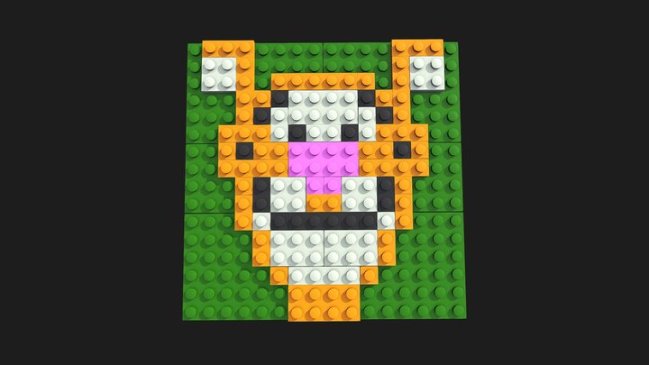 LEGO Tigger Mosaic 3D Model