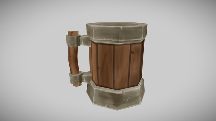 Dwarf beer stein 3D Model