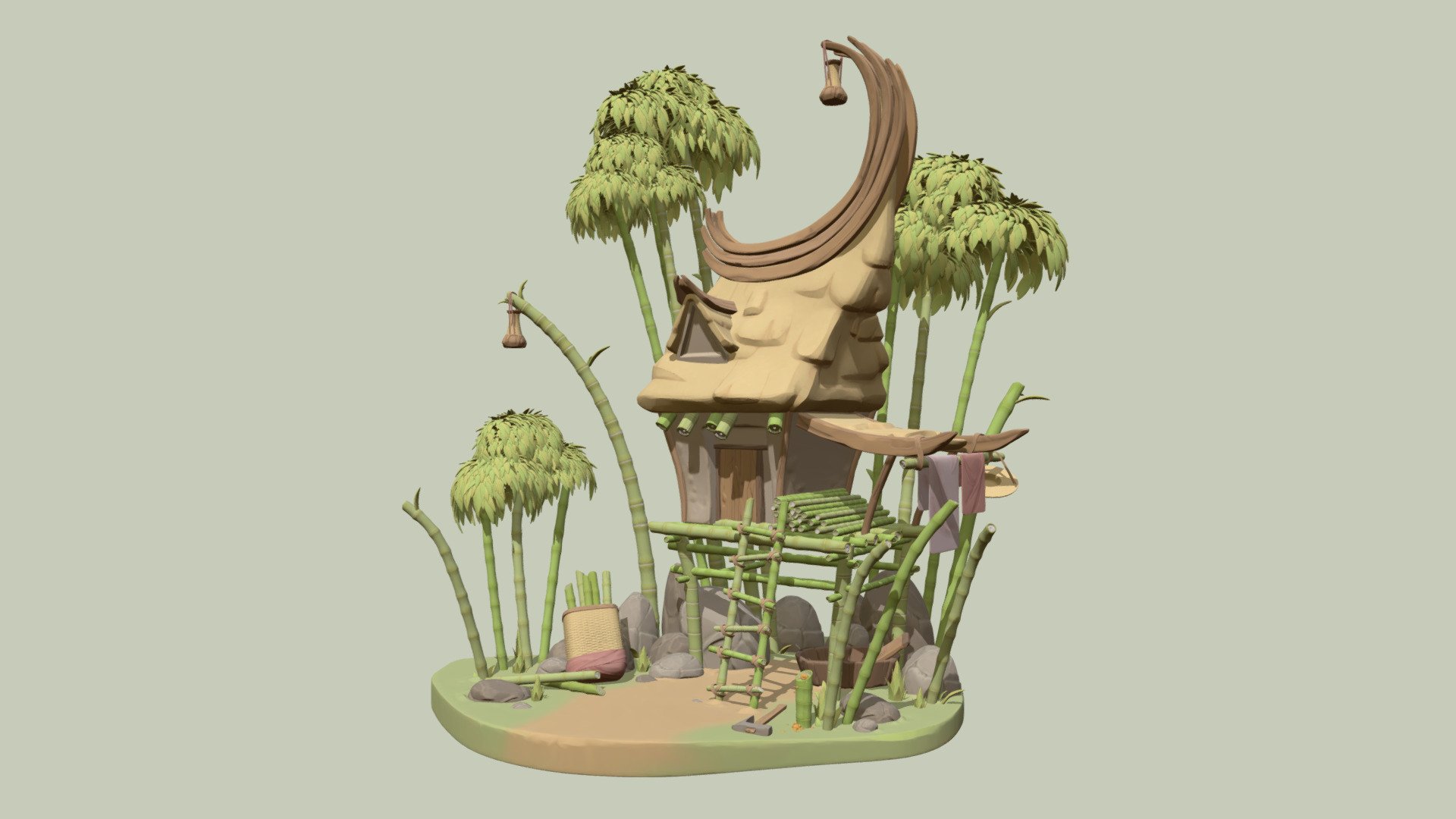 DAE treehouse - Tale of the bamboo cutter - 3D model by Missy_May ...