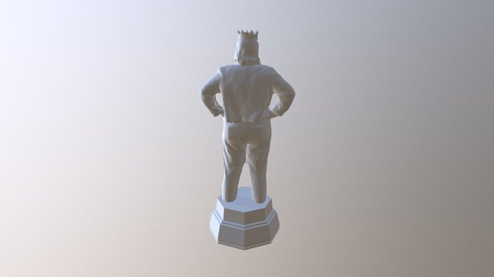 White King Chess Piece 3D Model