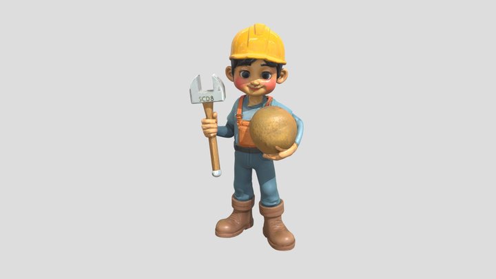 personaje sobre el ods 8 3D Model