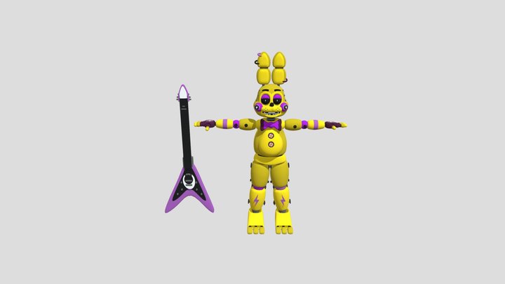 Star Golden toy bonnie 3D Model