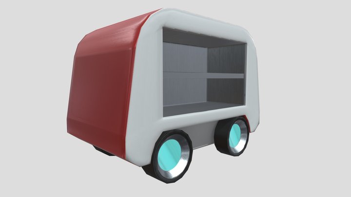 Food Truck Low 3D Model