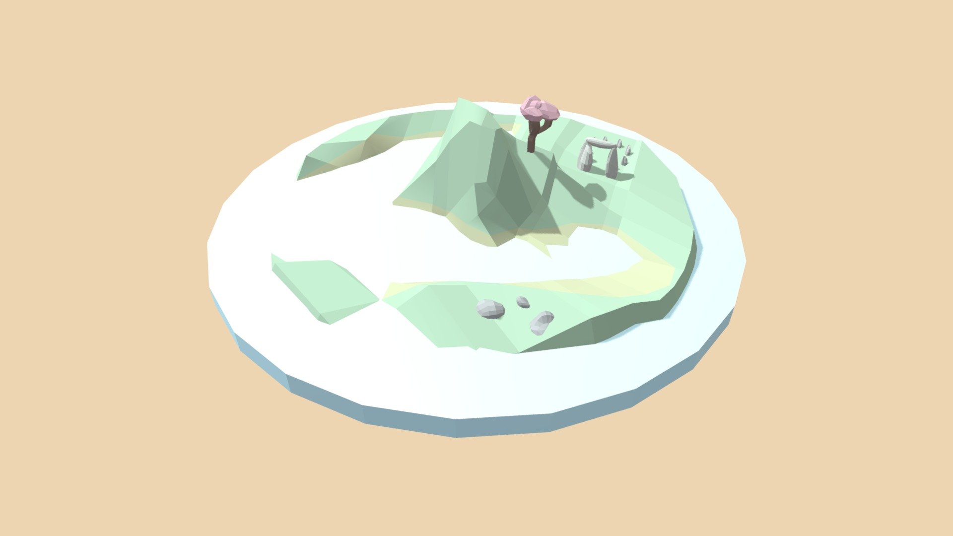 Cherry Blossom Island — Sketchfab embed 3D viewer
