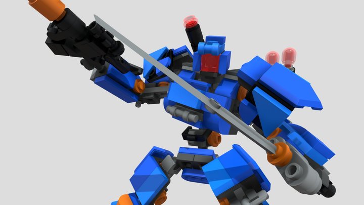 LEGO Robot MK-01 BLUE 3D Model