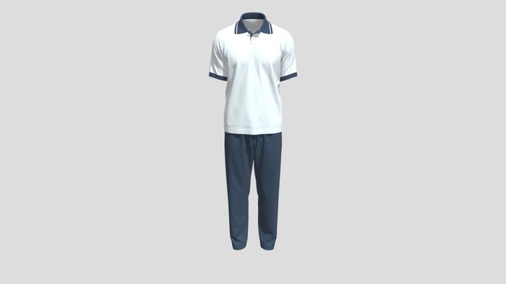 Casual Sport Outfit 2 Open Neck 3D Model