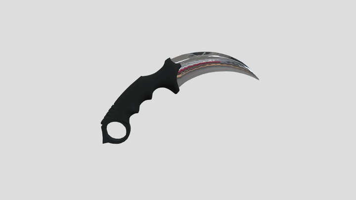 Low Poly Knife 3D Model