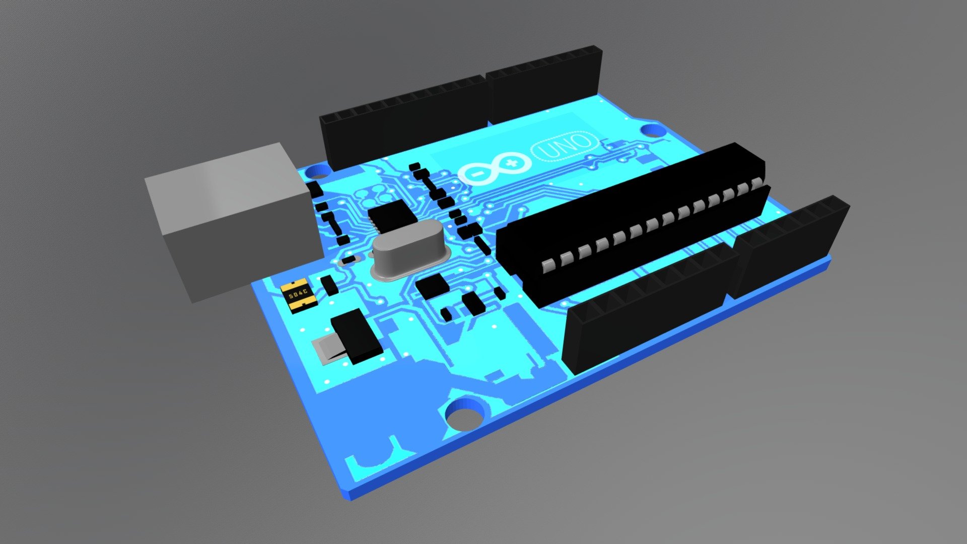 Arduino Uno - 3D model by Ilya_Tukhvatullin (@jack_brain) [9d46f72 ...