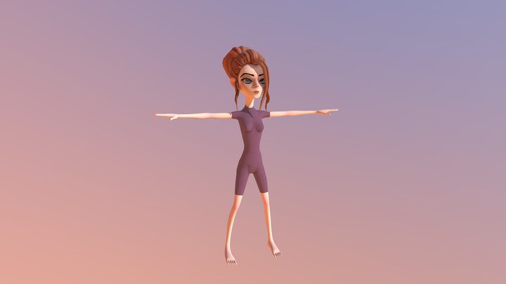 Stylized Girl Anastasia 3D Model