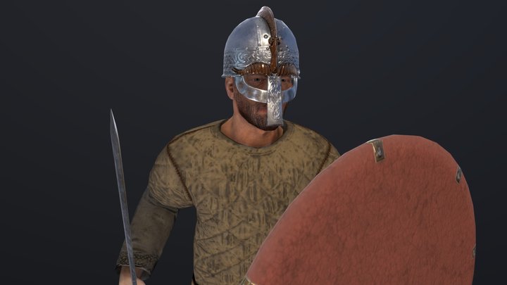 Viking swordsman 3D Model