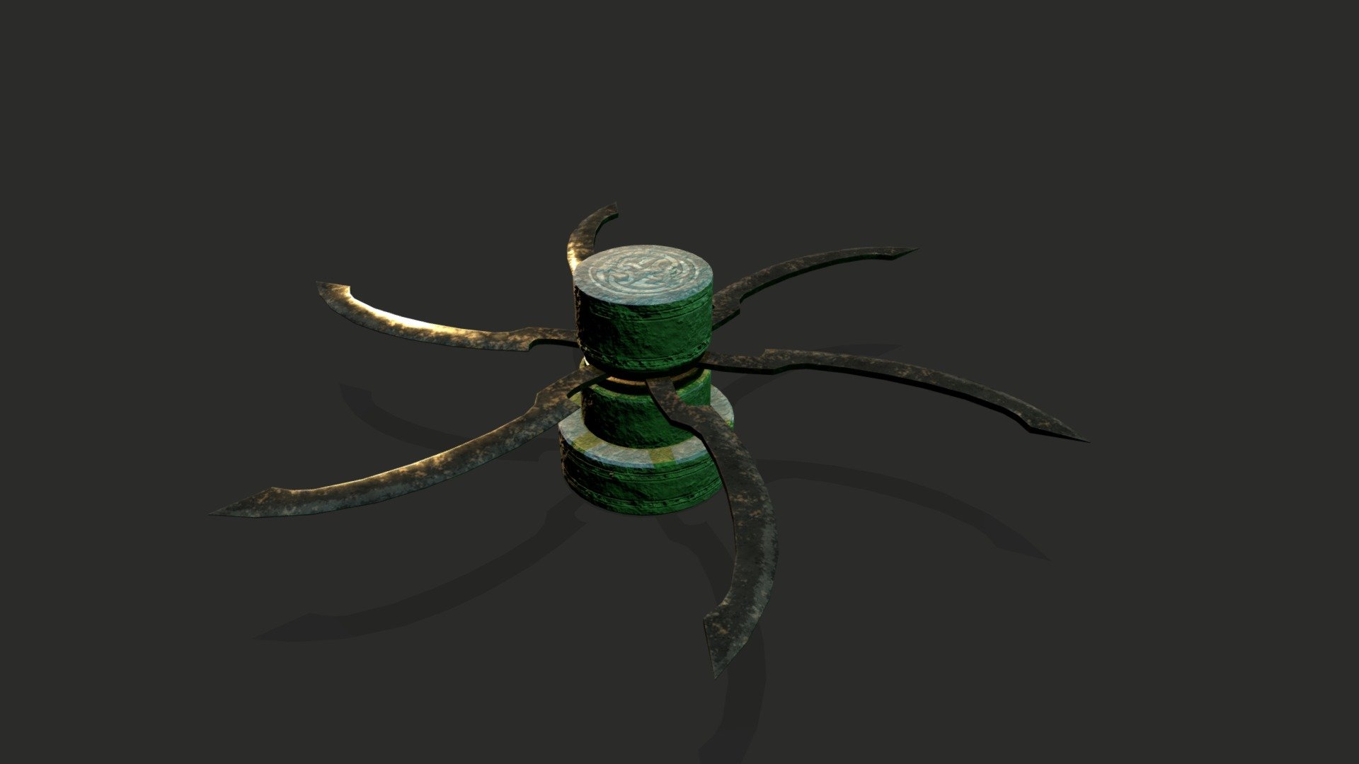 Rotating blades trap 3D model by RunemarkStudio [9d498a4] Sketchfab