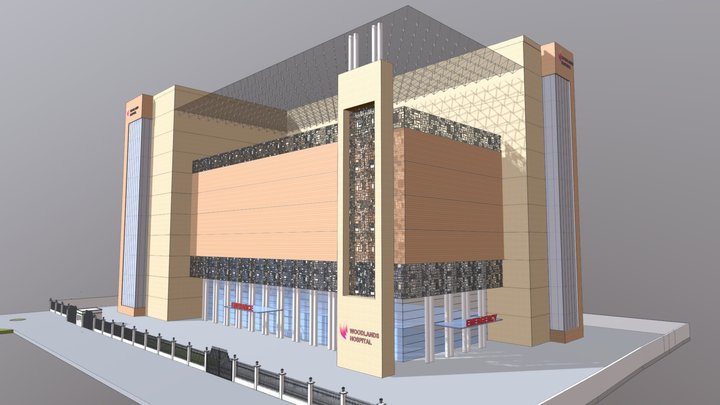 Woodlands Hospital,Kolkata-3D Blocking Op1 3D Model