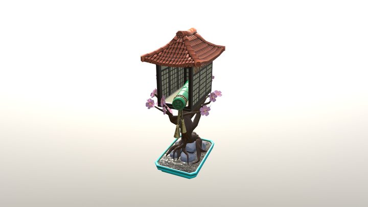 Sakura postbox 3D Model