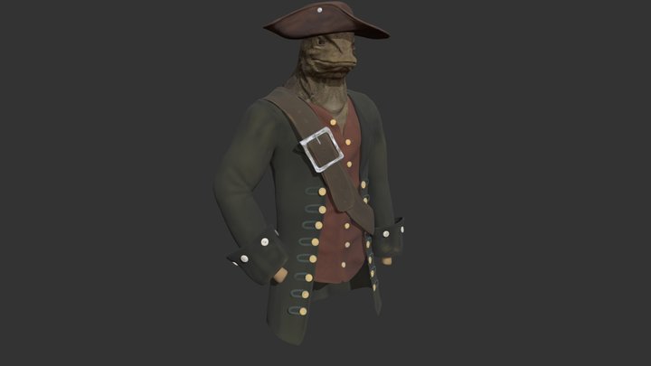 Lizard Pirate Hybrid Assignment 3D Model