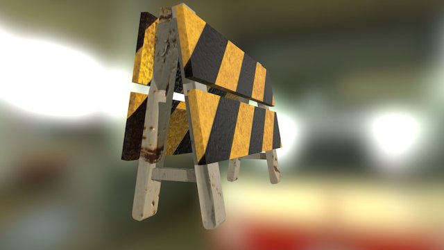 Road Barrier 3D Model