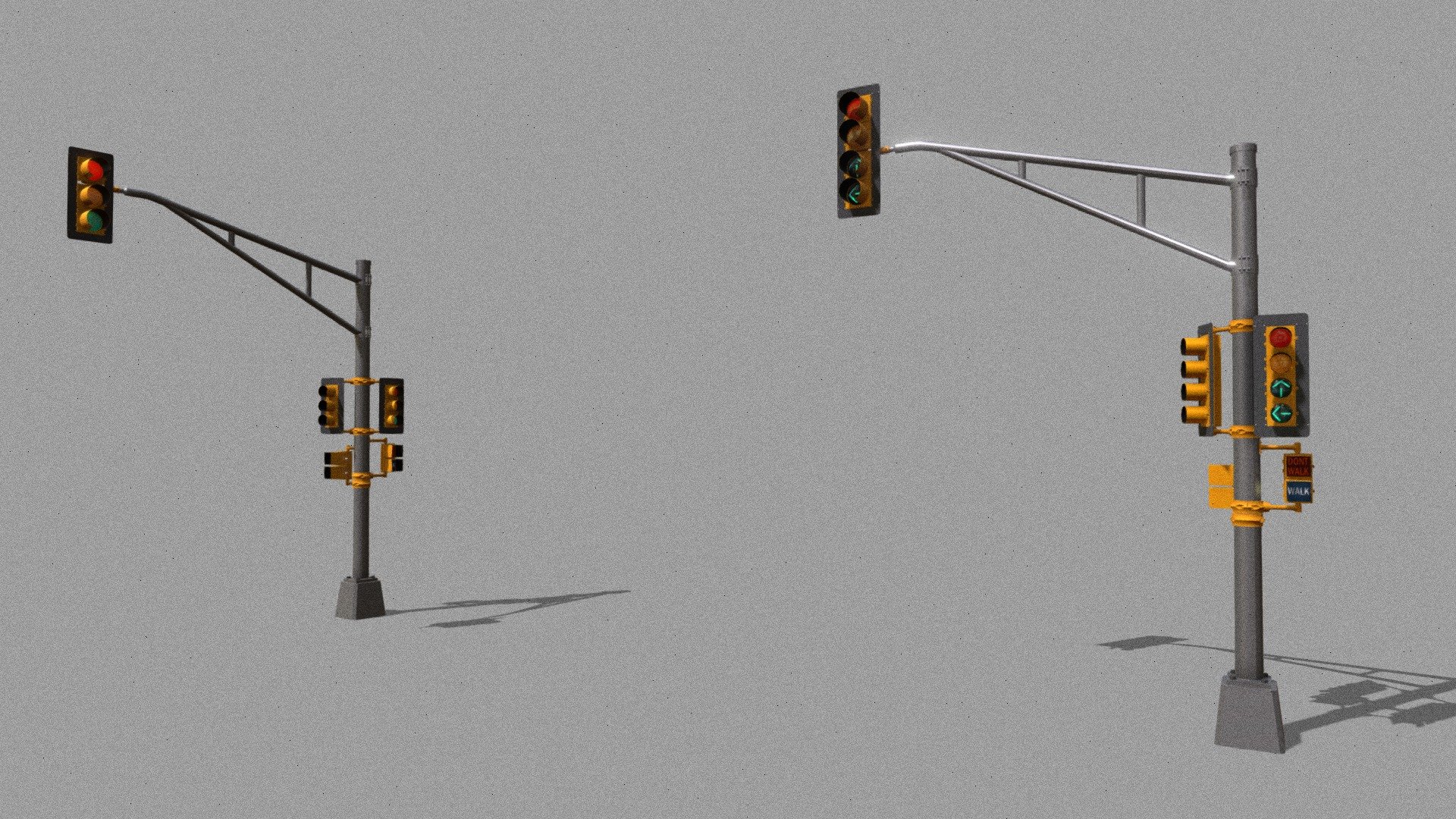 1970s Fort worth LFE traffic lights - Download Free 3D model by ...