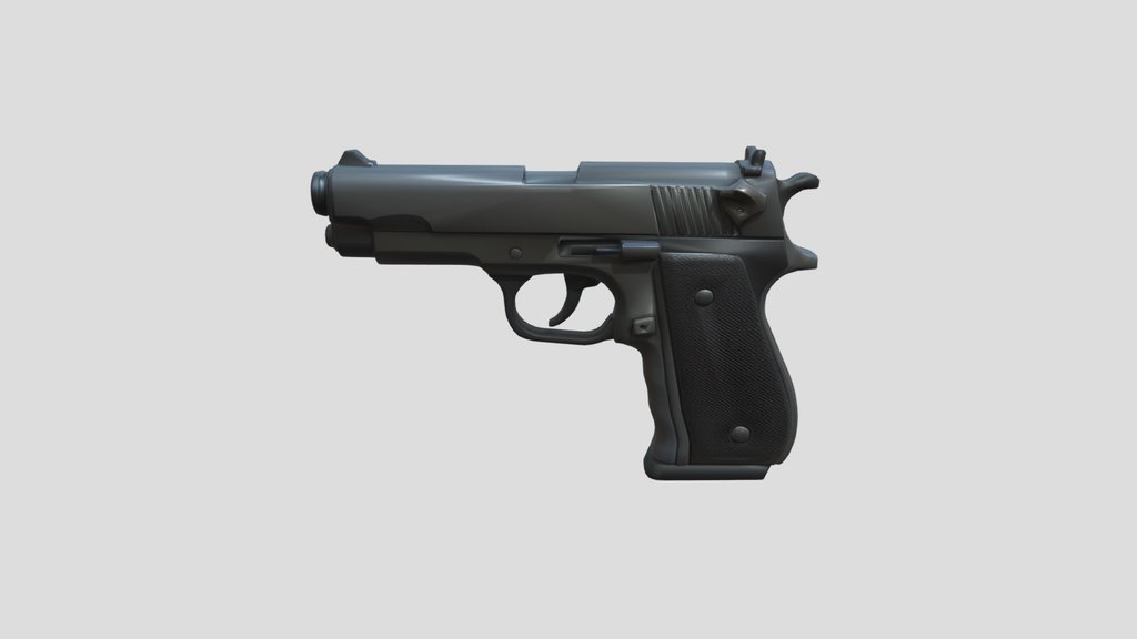 Stylized Semi-Automatic Pistol