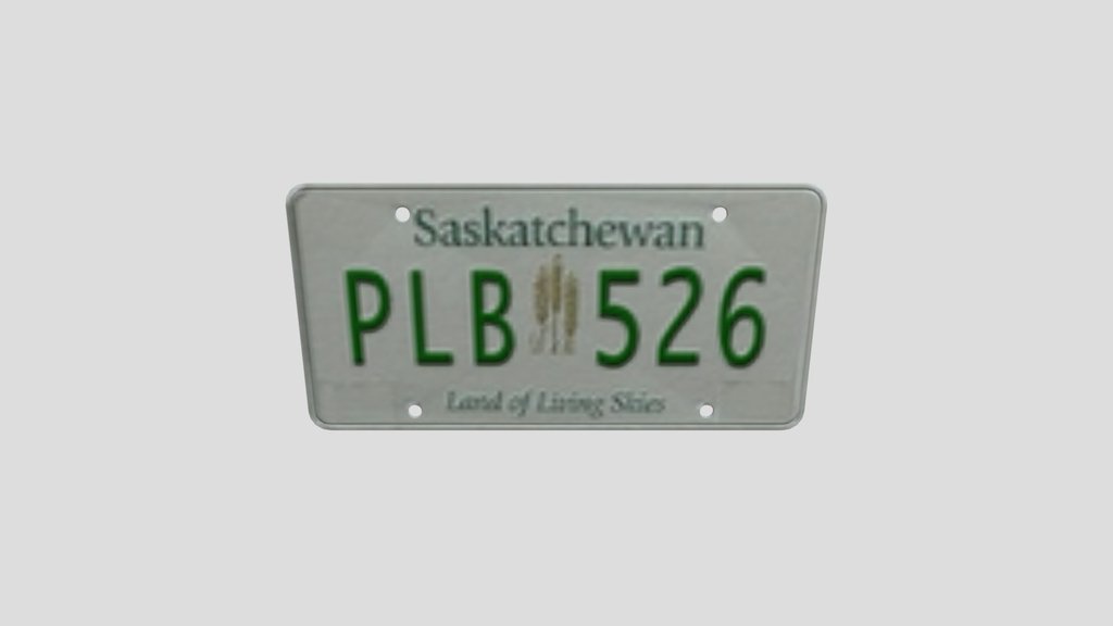 Saskatchewan Licence Plate Pl