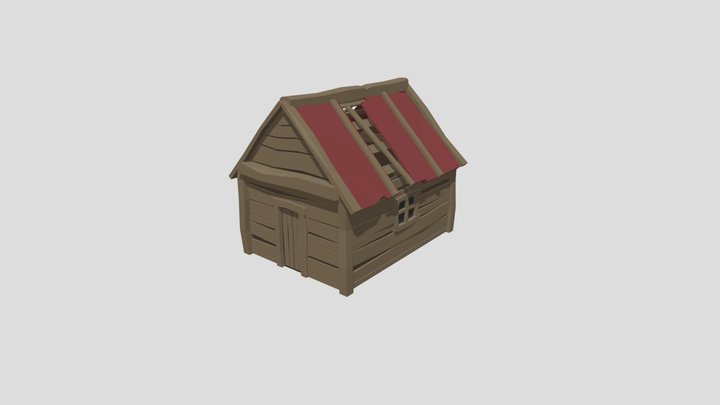 Wobbly Barn House 3D Model