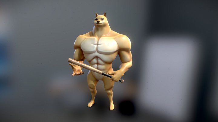 Doge - Game ready | 3d print 3D Model