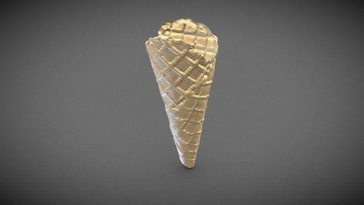 Icecream Cone Waffle 3D Model