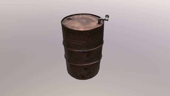 Rusty old Barrel 3D Model
