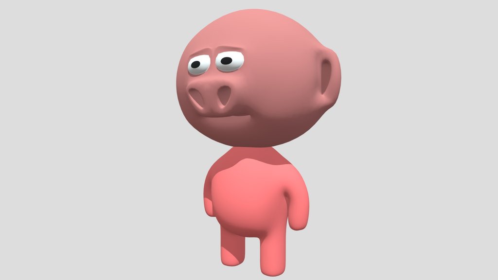 Pig Character – Idle Animation (Stylized 3D)