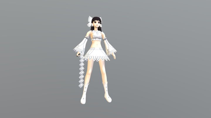 White Reimu for Touhou Multi Scroll Shooting 2. 3D Model
