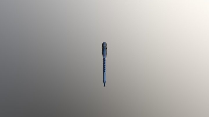 Huntsman Knife Blue Danger 3D Model
