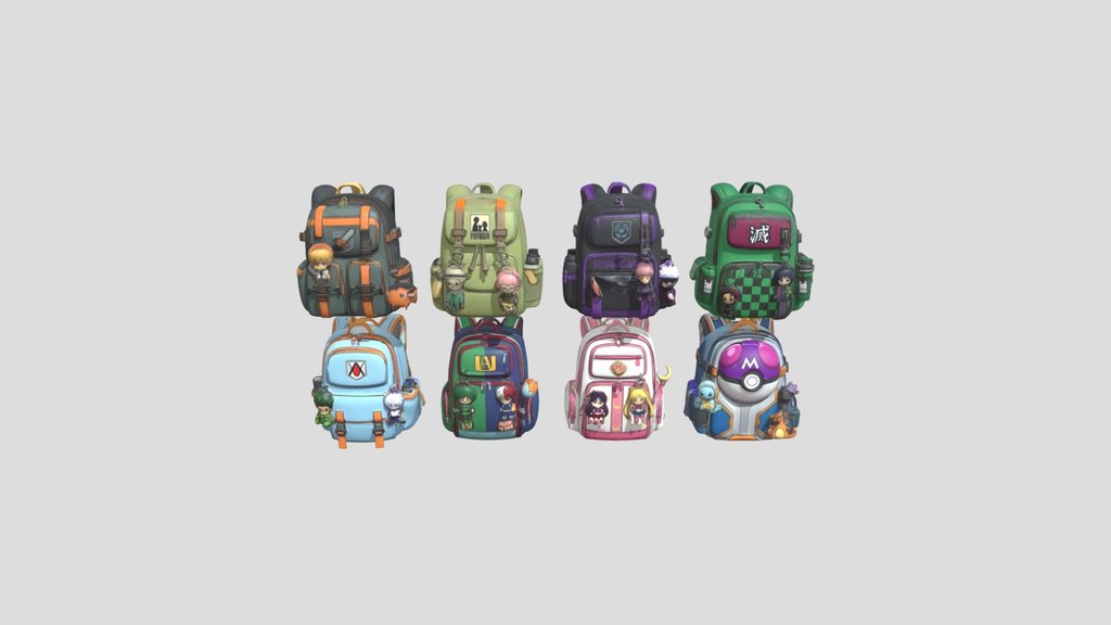 Chibi Anime Backpack Collection high