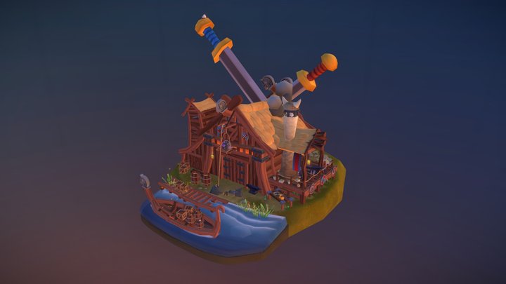 Viking Blacksmith 3D Model