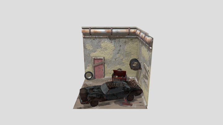 Auto Repair Shop 3D Model
