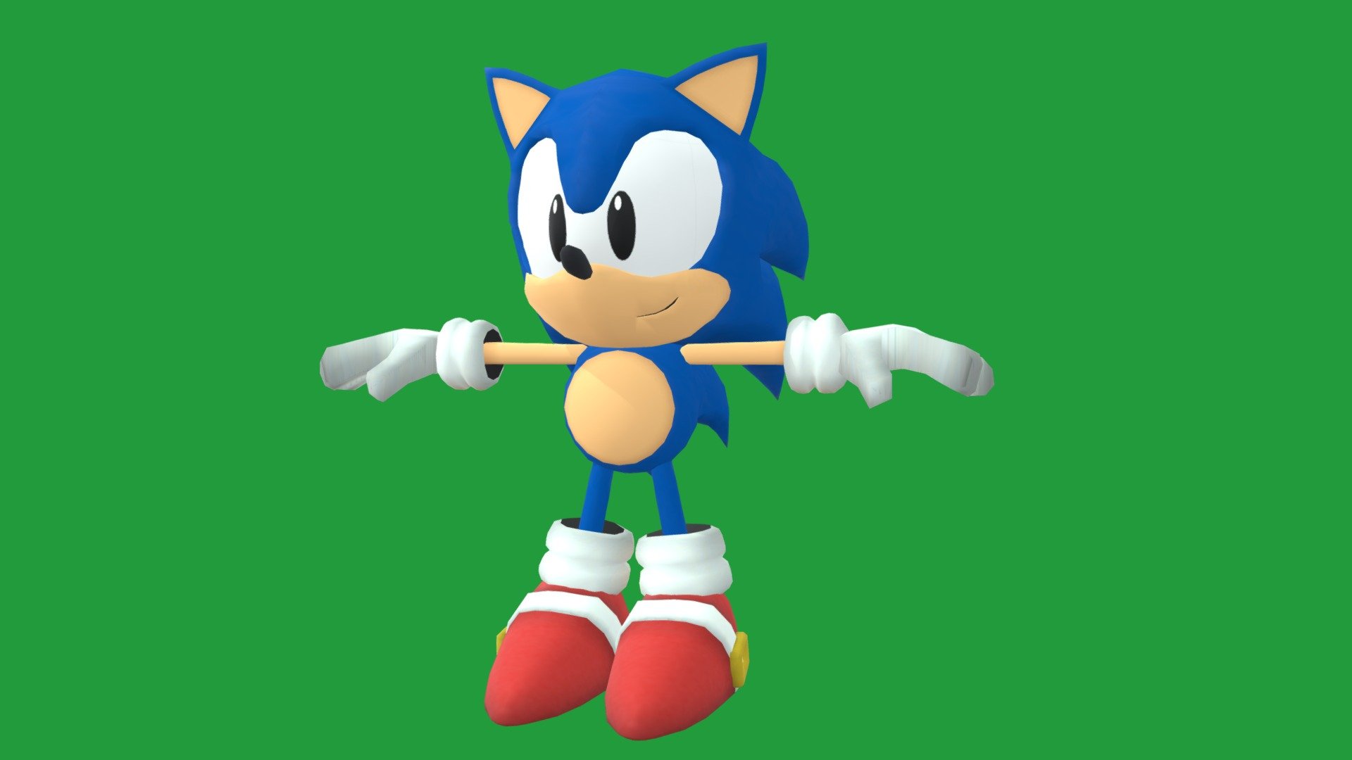 Modern Sonic model from: Sonic Speed Simulator - Download Free 3D