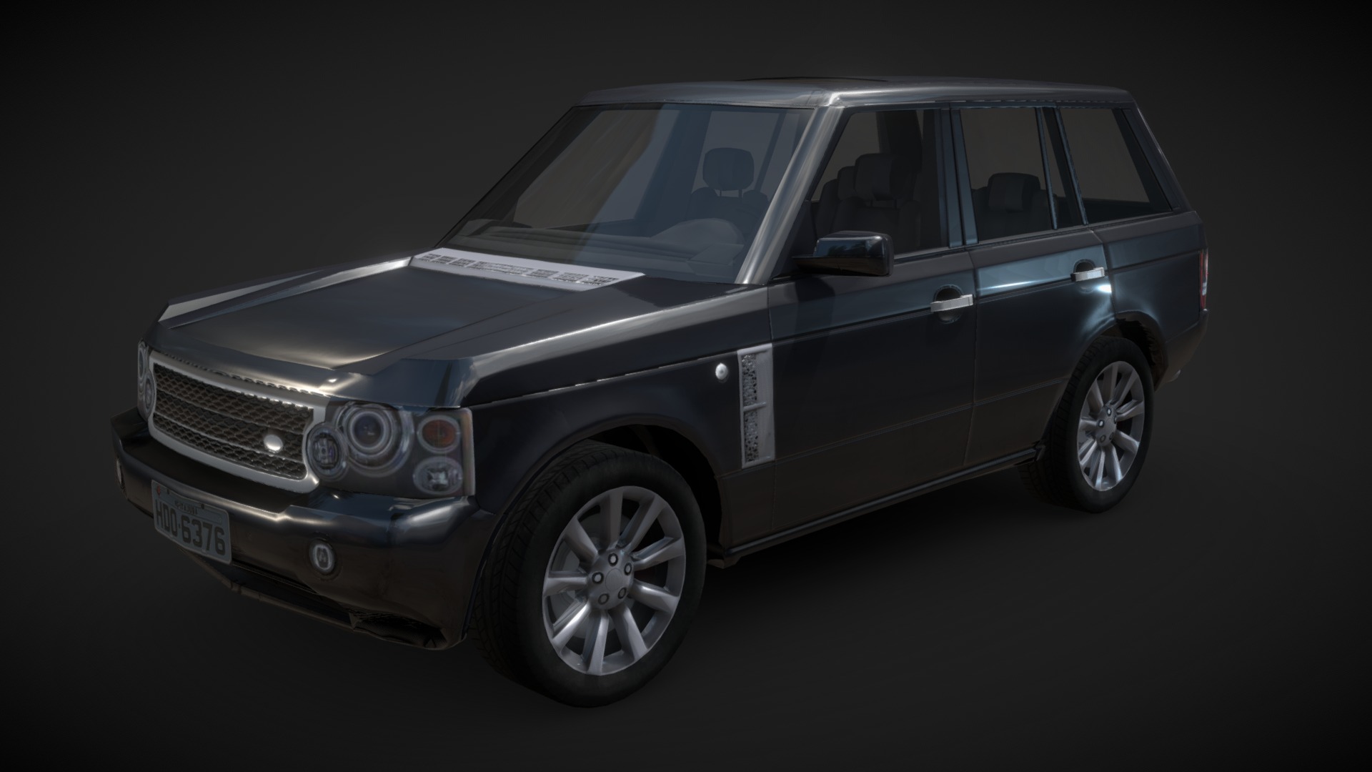 3D model Jeep Cherokee Low poly - This is a 3D model of the Jeep Cherokee Low poly. The 3D model is about a car parked on pavement.